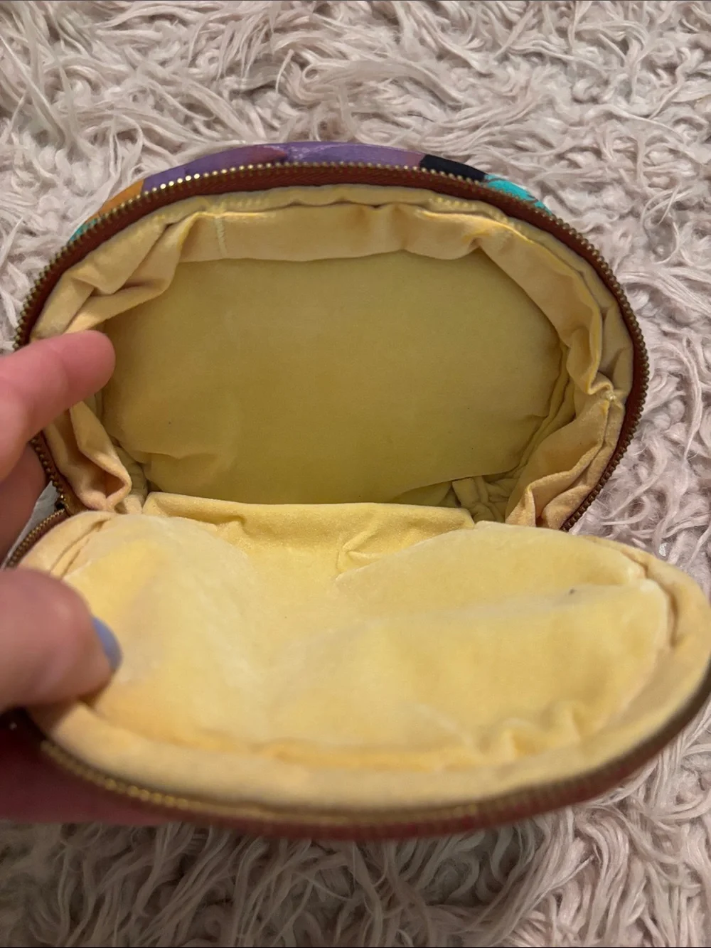 Vintage 80's Floral Cosmetic Bag